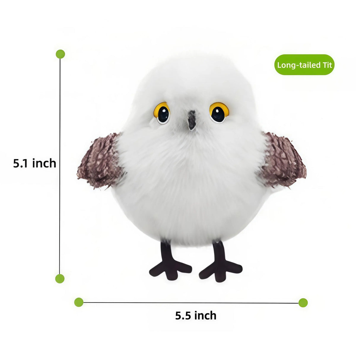 Touch-Activated Flapping Bird Plush Cat Toy with Lifelike Chirping Sound and Multiple Modes, Rechargeable Interactive Exercise Toy for Indoor Pets