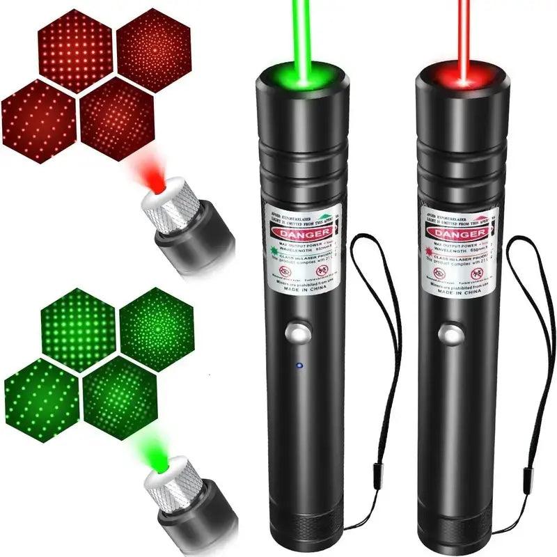 Rechargeable Green Laser Pointer and Line Light Flashlight for Presentations and Outdoor Activities - Ideal for TV/LED/LCD Screens, Astronomy, Construction, and Pet Engagement
