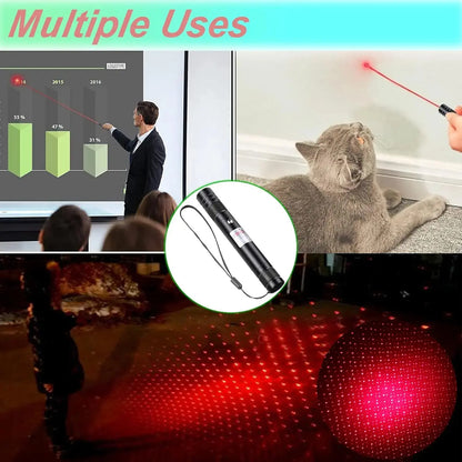Rechargeable Green Laser Pointer and Line Light Flashlight for Presentations and Outdoor Activities - Ideal for TV/LED/LCD Screens, Astronomy, Construction, and Pet Engagement