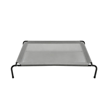 Petitrinu Classic Elevated Dog Bed with Metal Frame - Breathable Textilene Mesh Fabric for Cooling and Joint Relief, Available in Two Sizes for Medium to Large Dogs