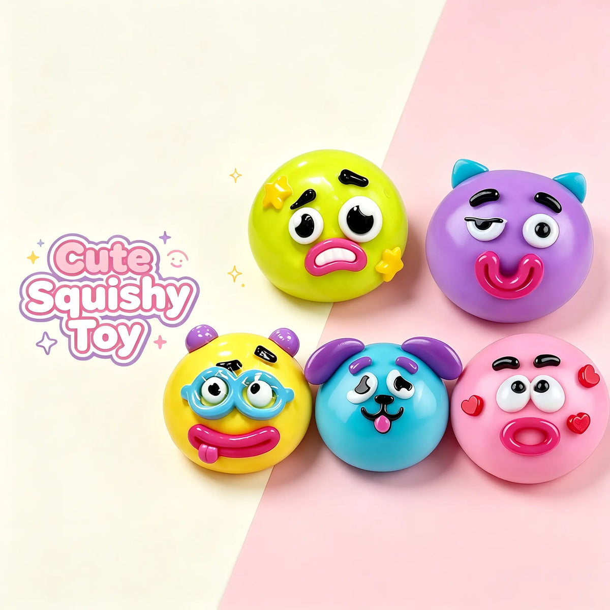 Smushers Curiosities Dog Face Swap Squishy - Soft, Moldable, and Slow-Rise Stress Relief Toy