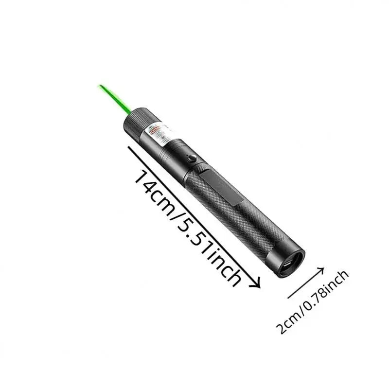 Rechargeable Green Laser Pointer and Line Light Flashlight for Presentations and Outdoor Activities - Ideal for TV/LED/LCD Screens, Astronomy, Construction, and Pet Engagement