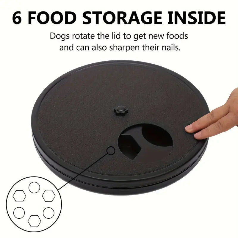 Multifunctional 3-in-1 Dog Food Dispenser Plate, Nail Scratch Pad, and Interactive Training Bowl