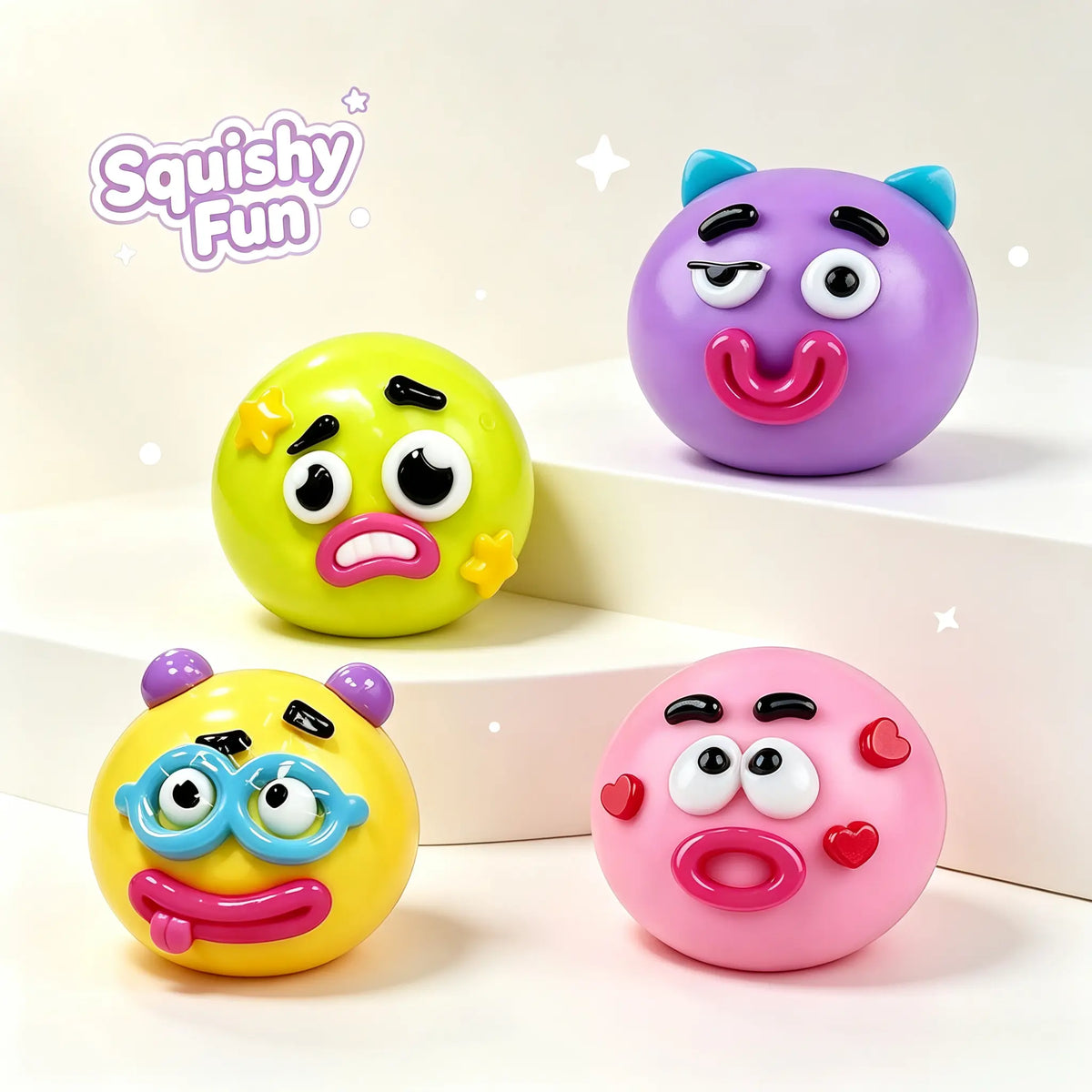 Smushers Curiosities Dog Face Swap Squishy - Soft, Moldable, and Slow-Rise Stress Relief Toy