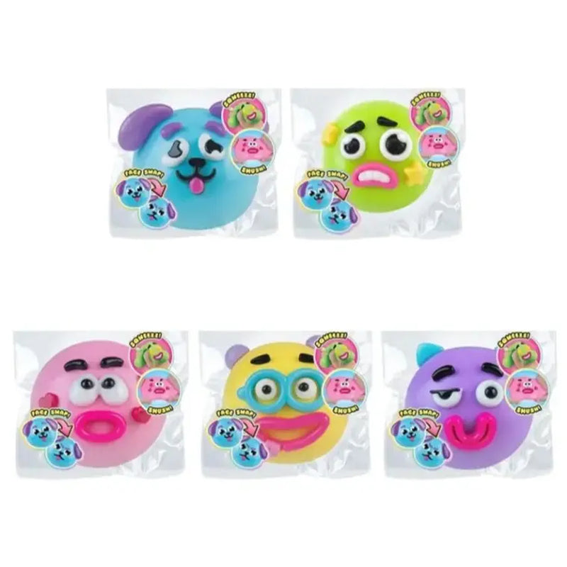 Smushers Curiosities Dog Face Swap Squishy - Soft, Moldable, and Slow-Rise Stress Relief Toy