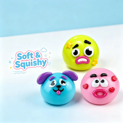 Smushers Curiosities Dog Face Swap Squishy - Soft, Moldable, and Slow-Rise Stress Relief Toy